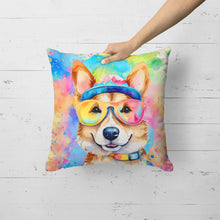 Load image into Gallery viewer, Corgi Hippie Dawg Fabric Decorative Pillow