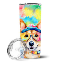 Load image into Gallery viewer, Corgi Hippie Dawg Stainless Steel Skinny Tumbler