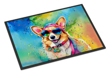 Load image into Gallery viewer, Corgi Hippie Dawg Doormat - 24x36 Decorative Floor Mat – Indoor/Outdoor Rug with Artistic Flair