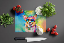 Load image into Gallery viewer, Corgi Hippie Dawg Glass Cutting Boards – Durable, Decorative Kitchen Art Large