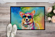 Load image into Gallery viewer, Corgi Hippie Dawg Doormat - 18X27 Indoor / Outdoor Rug | Made in USA