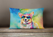 Load image into Gallery viewer, Corgi Hippie Dawg Fabric Decorative Pillow