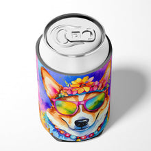 Load image into Gallery viewer, Corgi Hippie Dawg Can or Bottle Hugger