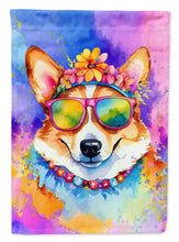 Load image into Gallery viewer, Corgi Hippie Dawg House Flag