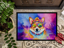 Load image into Gallery viewer, Corgi Hippie Dawg Doormat - 24x36 Decorative Floor Mat – Indoor/Outdoor Rug with Artistic Flair