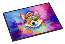 Load image into Gallery viewer, Corgi Hippie Dawg Doormat - 24x36 Decorative Floor Mat – Indoor/Outdoor Rug with Artistic Flair