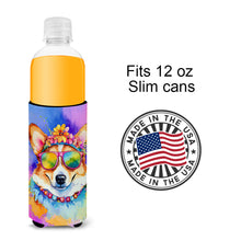 Load image into Gallery viewer, Corgi Hippie Dawg Slim Can Huggers – Fun, Functional Drink Coolers for Every Occasion