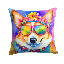 Load image into Gallery viewer, Corgi Hippie Dawg Fabric Decorative Pillow