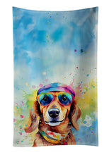Load image into Gallery viewer, Dachshund Hippie Dawg Kitchen Towel