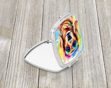 Load image into Gallery viewer, Dachshund Hippie Dawg Compact Mirror – Stylish Purse Mirror with Artistic Covers