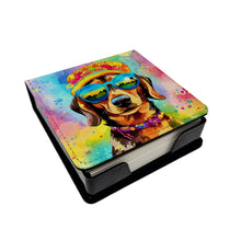 Load image into Gallery viewer, Dachshund Hippie Dawg PU Leather Note Paper Holder
