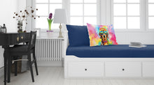 Load image into Gallery viewer, Dachshund Hippie Dawg Standard Pillowcase – Artistic Decorative Front, White Back