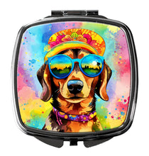 Load image into Gallery viewer, Dachshund Hippie Dawg Compact Mirror – Stylish Purse Mirror with Artistic Covers