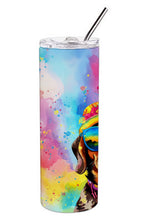 Load image into Gallery viewer, Dachshund Hippie Dawg Stainless Steel Skinny Tumbler
