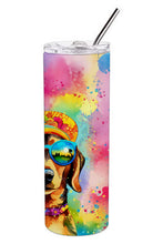 Load image into Gallery viewer, Dachshund Hippie Dawg Stainless Steel Skinny Tumbler
