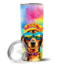 Load image into Gallery viewer, Dachshund Hippie Dawg Stainless Steel Skinny Tumbler