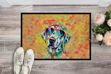 Load image into Gallery viewer, Dalmatian Hippie Dawg Doormat - 24x36 Decorative Floor Mat – Indoor/Outdoor Rug with Artistic Flair