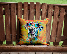 Load image into Gallery viewer, Dalmatian Hippie Dawg Throw Pillow - 14x14 Decorative Pillow – Art for Your Home &amp; Patio
