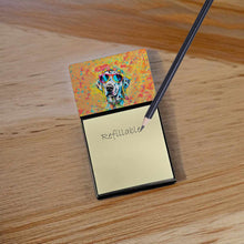 Load image into Gallery viewer, Dalmatian Hippie Dawg Sticky Note Holder- Refiilable Desk Accessory Note Pad