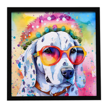 Load image into Gallery viewer, Dalmatian Hippie Dawg Framed Metal Print