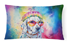 Load image into Gallery viewer, Dalmatian Hippie Dawg Fabric Decorative Pillow