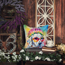 Load image into Gallery viewer, Dalmatian Hippie Dawg Fabric Decorative Pillow