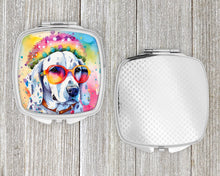 Load image into Gallery viewer, Dalmatian Hippie Dawg Compact Mirror – Stylish Purse Mirror with Artistic Covers