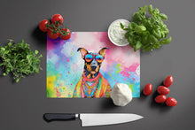 Load image into Gallery viewer, Doberman Pinscher Hippie Dawg Glass Cutting Boards – Durable, Decorative Kitchen Art Large