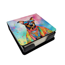 Load image into Gallery viewer, Doberman Pinscher Hippie Dawg PU Leather Note Paper Holder