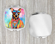 Load image into Gallery viewer, Doberman Pinscher Hippie Dawg Compact Mirror – Stylish Purse Mirror with Artistic Covers