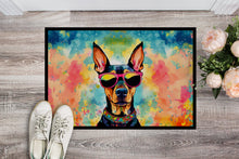 Load image into Gallery viewer, Doberman Pinscher Hippie Dawg Doormat - 18X27 Indoor / Outdoor Rug | Made in USA