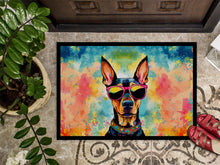 Load image into Gallery viewer, Doberman Pinscher Hippie Dawg Doormat - 18X27 Indoor / Outdoor Rug | Made in USA