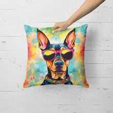 Load image into Gallery viewer, Doberman Pinscher Hippie Dawg Fabric Decorative Pillow