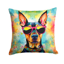 Load image into Gallery viewer, Doberman Pinscher Hippie Dawg Fabric Decorative Pillow