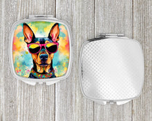 Load image into Gallery viewer, Doberman Pinscher Hippie Dawg Compact Mirror – Stylish Purse Mirror with Artistic Covers