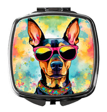 Load image into Gallery viewer, Doberman Pinscher Hippie Dawg Compact Mirror – Stylish Purse Mirror with Artistic Covers