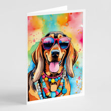 Load image into Gallery viewer, Doberman Pinscher Hippie Dawg Greeting Cards - Blank Note Cards – 8-Pack of Artist-Designed Cards with Envelopes