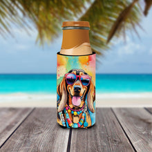 Load image into Gallery viewer, Doberman Pinscher Hippie Dawg Slim Can Huggers – Fun, Functional Drink Coolers for Every Occasion