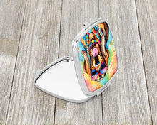 Load image into Gallery viewer, Doberman Pinscher Hippie Dawg Compact Mirror – Stylish Purse Mirror with Artistic Covers