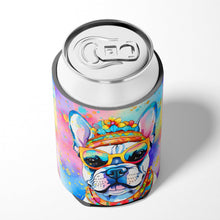Load image into Gallery viewer, French Bulldog Hippie Dawg Can or Bottle Hugger