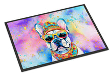 Load image into Gallery viewer, French Bulldog Hippie Dawg Doormat - 24x36 Decorative Floor Mat – Indoor/Outdoor Rug with Artistic Flair