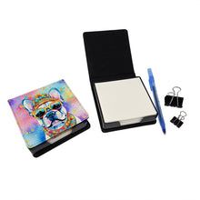 Load image into Gallery viewer, French Bulldog Hippie Dawg PU Leather Note Paper Holder