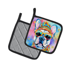 Load image into Gallery viewer, French Bulldog Hippie Dawg Pot Holders - Set of 2 Decorative Kitchen Helpers | Made in the USA