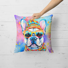 Load image into Gallery viewer, French Bulldog Hippie Dawg Fabric Decorative Pillow