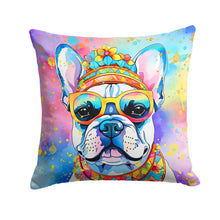 Load image into Gallery viewer, French Bulldog Hippie Dawg Fabric Decorative Pillow