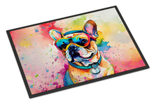 Load image into Gallery viewer, French Bulldog Hippie Dawg Doormat - 24x36 Decorative Floor Mat – Indoor/Outdoor Rug with Artistic Flair