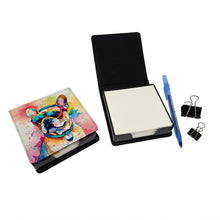 Load image into Gallery viewer, French Bulldog Hippie Dawg PU Leather Note Paper Holder