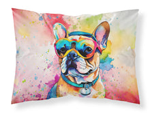 Load image into Gallery viewer, French Bulldog Hippie Dawg Standard Pillowcase – Artistic Decorative Front, White Back