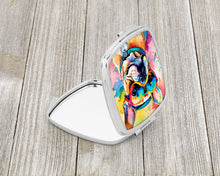 Load image into Gallery viewer, French Bulldog Hippie Dawg Compact Mirror – Stylish Purse Mirror with Artistic Covers