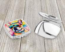 Load image into Gallery viewer, French Bulldog Hippie Dawg Compact Mirror – Stylish Purse Mirror with Artistic Covers